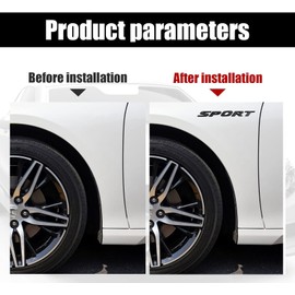 HHLOU Sport Letter Emblem Trunk Lid Rear Logo Badge Fits Honda Accord Civic 2017-2023 (Bright Black)