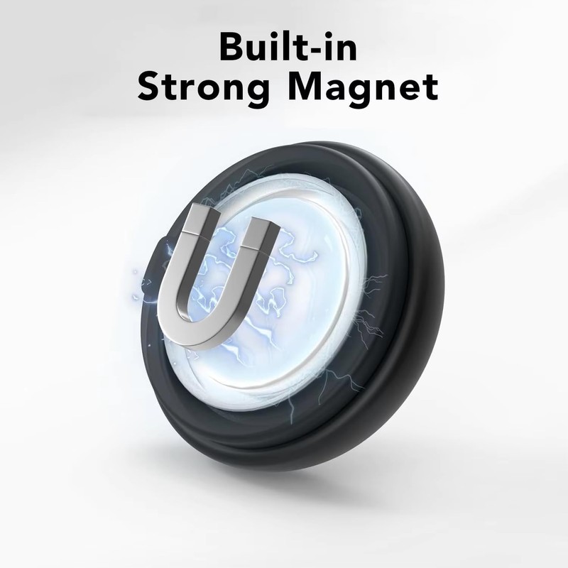 Magnetic AirTag Case, Waterproof TPU Protective Holder with Adhesive Metal