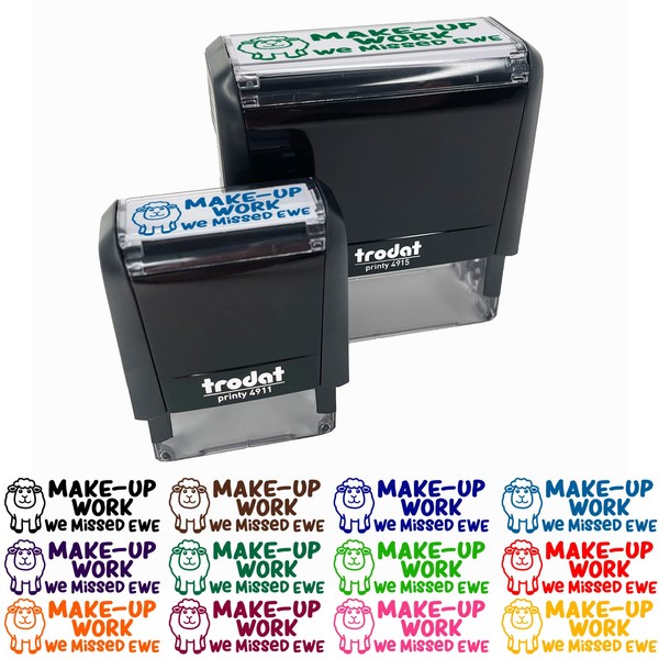 Make-Up Work We Missed Ewe You Teacher Student School Self-Inking