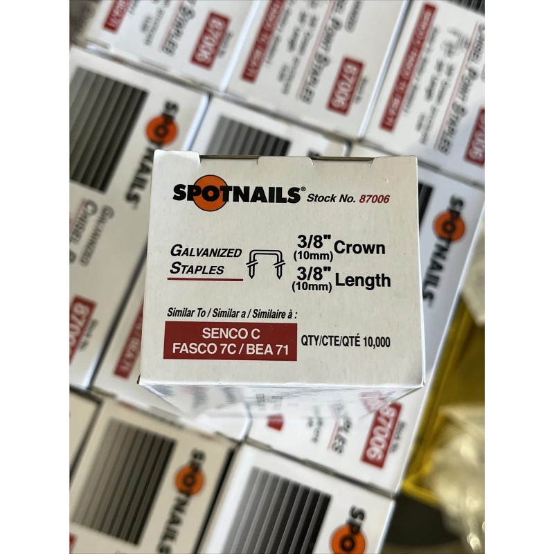 SPOTNAILS - Galvanized Chisel Point Staples - 87006 - 3/8”