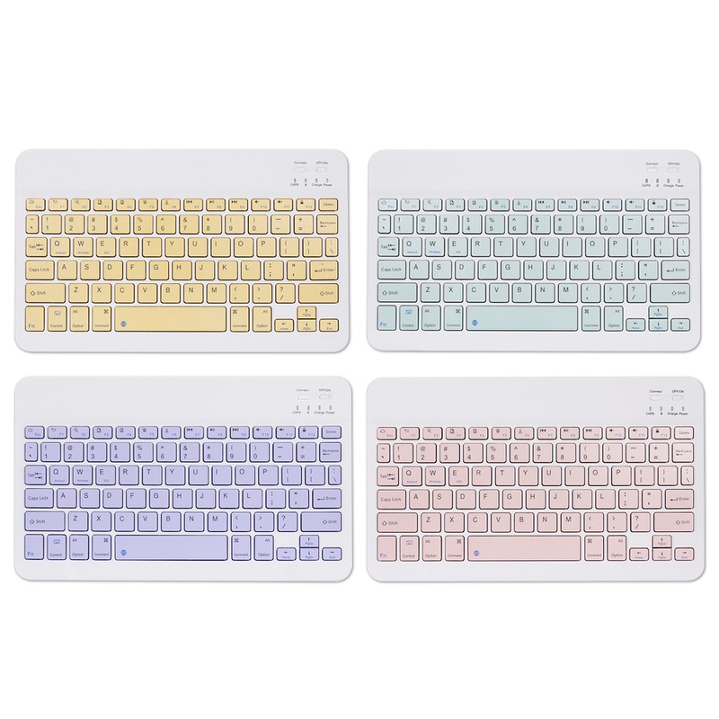 10-inch Wireless BT Keyboard Three-system Universal Colorful Rechargeable BT Keyboard