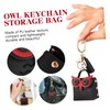 KOMBIUDA Cartoon Owl Earbud Storage Pouch with Keychains Cute Headphone