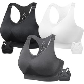 FITTIN Adjustable Sports Bras for Women: Padded Racerback Seamless Workout Yoga Bras