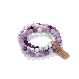 3Pcs Beaded Bracelet for Women Natural Gemstone Bracelet Crystal Layered Beaded Bracelets for Women Dainty Stackable Bracelets Jewelry Gifts Accessories