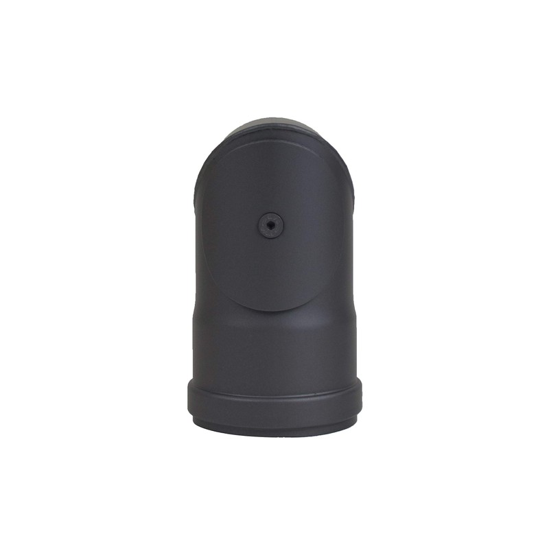 LANZZAS Pellet Pipe Pointed Arch 90° with Cleaning Closure, Diameter