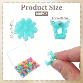 100Pcs Mini Flower Hair Clips, Mini Flower Clips