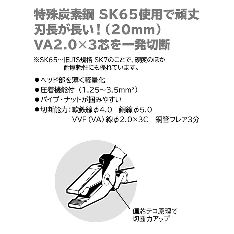 Densan JHP-225 Electrical Pro Pliers with Crimp 8.9 inches (225