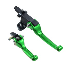 lhrlaoliu Motorcycle Universal 7/8" 22mm Clutch Brake Handle Levers Left & Right for CRF70 CRF110 XR 50 XR 70 XR 110 ATV Pit Dirt Bike (Green)