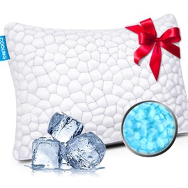SUPA MODERN Cooling Bed Pillows for Sleeping 1 Pack Shredded Memory Foam Pillows Adjustable Cool Pillow