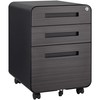 espidoo 3 Drawer Mobile File Cabinet: Locking Storage with 5