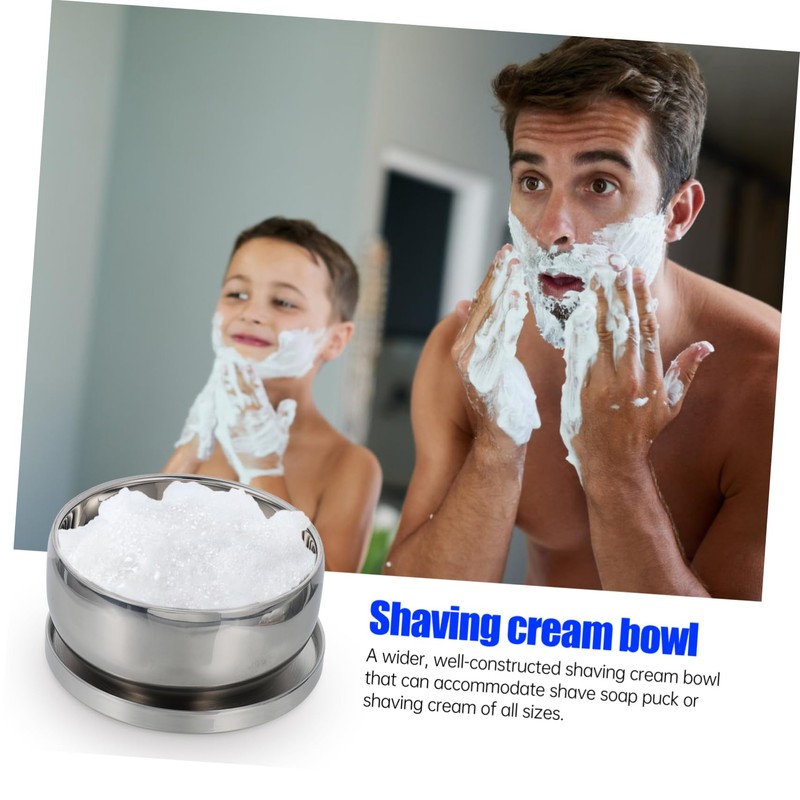 Mikinona 1pc Shaving Bowl Lid Sturdy Soap Foaming Bowl for