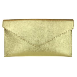 Girly HandBags Genuine Italian Suede Leather Envelope Clutch Bag Envelope Wristlet