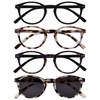 Opulize Zen 4er-Pack Lesebrille Mit Sonne Leser Schwarz Licht Dunkel