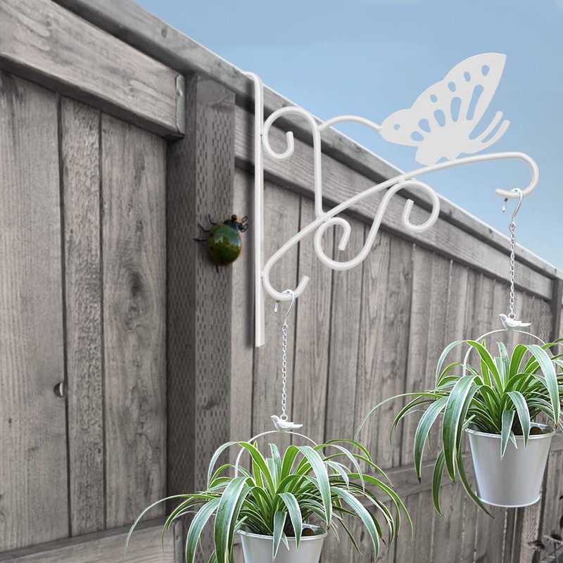 MINGFANITY Fence Hanging Brackets for Plants, Bird Feeders, Lights, No