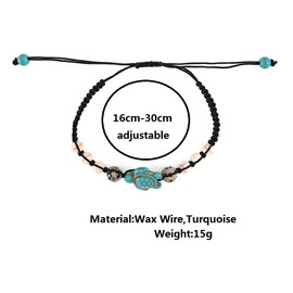 2 PCS Sea Turtle Tracking Bracelet, Elastic, supports the Sea Turtle Conservancy, Couple Bracelet Adjustable Friendship Strand Bracelet A size fits most for Men and Women (Pink Green)