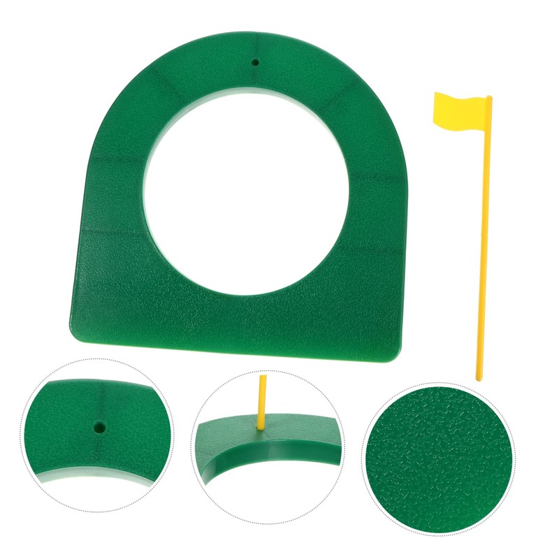 Totority 2pcs Practice Putting Cup Random Flag Lightweight Golf Training