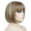 Lydell Short Bob Synthetic Wigs with Neat Bangs for Women