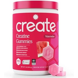 Create- Gomitas de Creatina Monohidrato para Hombres y Mujeres Aumentar el Enfoque, la Fuerza y la Resistencia, AntiMelting Fo