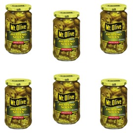 Mt Olive Jalapeno Slices 12oz Jar (Pack of 6)