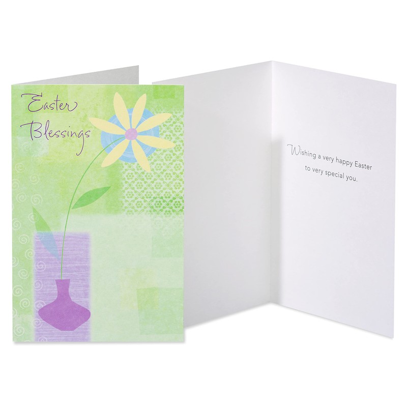 American Greetings Easter Cards with Envelopes, Church and Flower (6-Count)