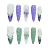 Tesytto 3D Design Flora Press On Nails - 10pcs Handmade