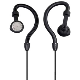 Midland - AVPH4 Ear Clip Headset for Midland GMRS Radios – Secure Fit - Crystal Clear Communication Built-In Microphone and Push To Talk Button – For Security Industry, Hunting, and Restaurants