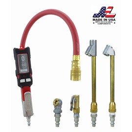 Milton Digital Tire Pressure Gauge S-580ekit, Most Accurate Inflator Gauge Available, Perfect for Professional Technicians, Easy to Read Display, 0-160 PSI Pressure Range (PSI, kPa, Bar, and kg/cm2)​