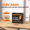 12V 25Ah LiFePO4 Battery, Up to 3000 Deep Cycles Rechargeable
