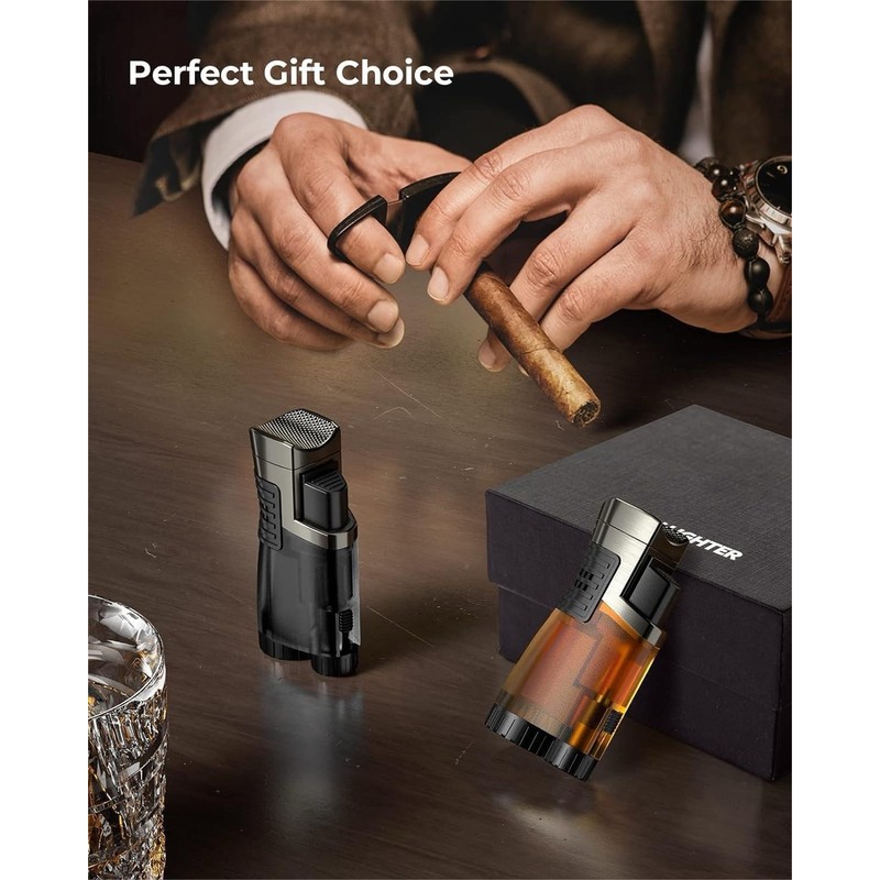 RONXS Torch Lighter, 2 Pack Triple Jet Flame Butane Cigar