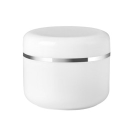 Copeflap Cream Container, Cream Jar, 7.1 oz (200 g), Cream Case, Refill Container, Ointment Container, Large, Inner Lid Included (Silver)