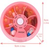 8PCS INVODA Weekly Pill Organizer 7 Compartment Rotating Pill Box