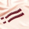 Uñas postizas de gel suave con punta francesa, cortas, almendradas,