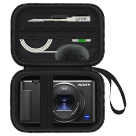 HESPLUS Camera Case for Sony ZV-1/ ZV-1F/ ZV-1 II Digital Camera for Content Creators and Vloggers, Camera Protective Box Hard Travel Storage Bag, Mesh Pocket fits Cable, Batteries, SD Card, Black