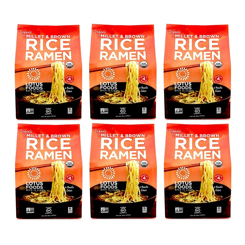 Lotus Foods Organic Gluten-Free Millet & Brown Rice Ramen Noodles,