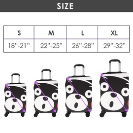 Adorila Travel Luggage Cover Suitcase Protector Fits 26-28 Inch Luggage, Washable Suitcase Covers for Luggage, Luggage Protector Covers TSA Approved (L, Bear), Bear, L
