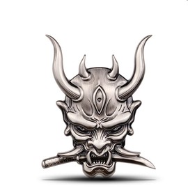 Xinaishan (Hope) Car Emblem Metal 3D 3D Shura Samurai Sticker Motorcycle Bicycle Emblem Waterproof Weatherproof Accessory Emblem (Shura Color)