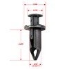 LABLT 100 pcs Car 8mm Dia Hole Plastic Rivets Fastener