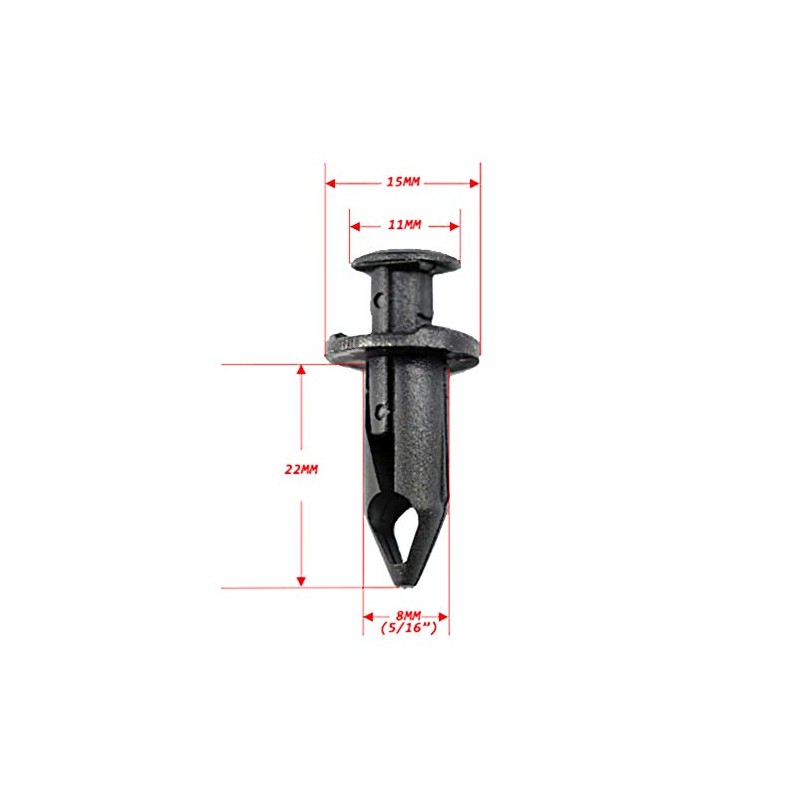 LABLT 100 pcs Car 8mm Dia Hole Plastic Rivets Fastener