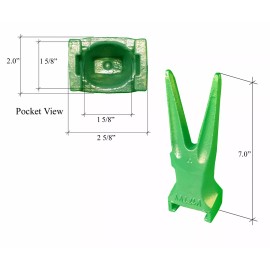 2 - 'fits Esco Super V' Backhoe, Excavator Rock Bucket Teeth & Pins - V17TVY