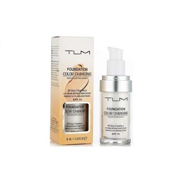 TLM Color Changing Foundation, Moisturizing Warm Skin Flawless Full Coverage Face Foundation Makeup, for All Skin. (1pcs)