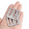 LUORNG 4PCS G Shape Buckle Stainless Steel Silver For Backpacks