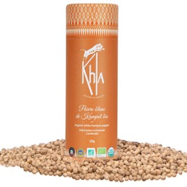 Khla - White Kampot Pepper 120g - Organic White Kampot Peppercorns - Premium Cambodian Pepper - Grand Cru, Strong & Powerful - for Grinder Refill - Direct from Producer - Origin Cambodia