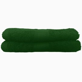 Lyra Linens - 100% Egyptian Cotton Bathroom Hand Towel - Pack of 2 OR 4 500 Gsm Hotel Quality, 50cm x 85cm, Quick Dry, Soft And Absorbent, Hair Towels (2, Bottle Green)