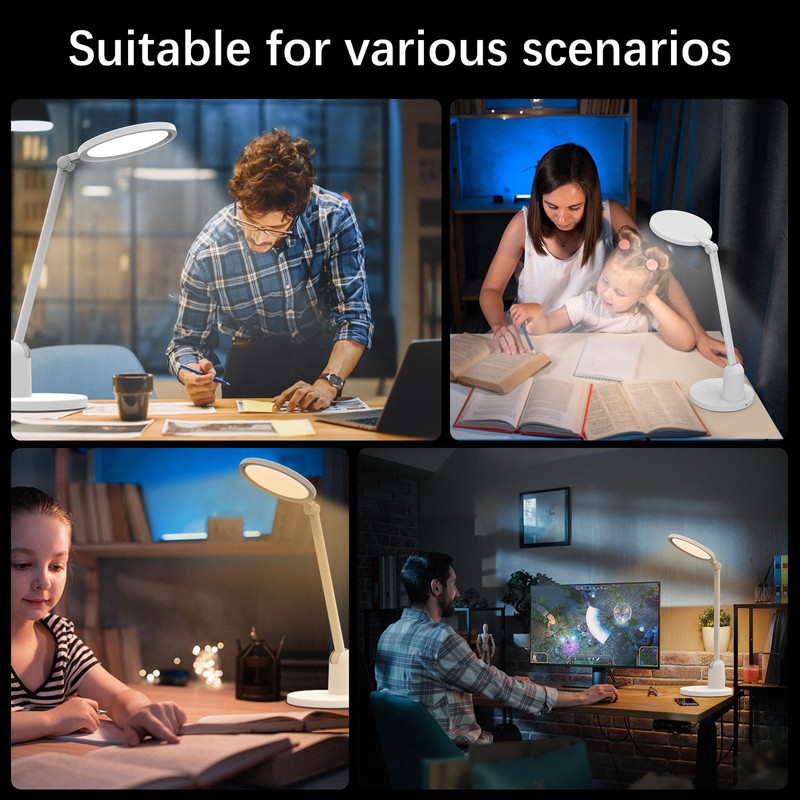 Desk Lamps for Home Office with Stable Base, 1000LM Ultra