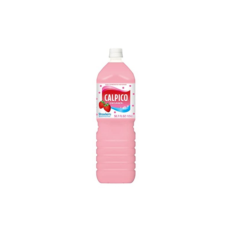 Calpico Soft Drink, Strawberry, 50.7 FZ (Pack of 1)