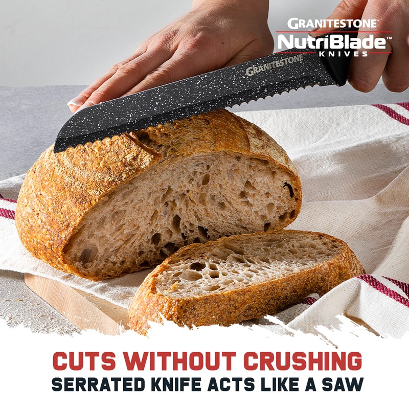 Granitestone Nutriblade Knife Set, High Grade Professional Chef Kitchen Knives