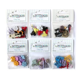 Buttons Galore 50+ Assorted Fairytale Buttons for Sewing & Crafts - Set of 6 Button Packs
