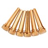 HilBeliFU 6Pcs Guitar Bridge Pins, 3cm Brass Guitar Pegs Set,