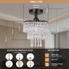 FRIXCHUR Small Crystal Chandelier Flush Mount Ceiling Light 3 Tiers