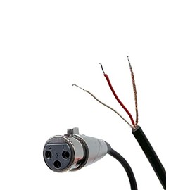 Custom Cable Connection 3 Foot Pro-Audio XLR Balanced Microphone Female to Blunt 18 AWG Economy Shielded Install Cable